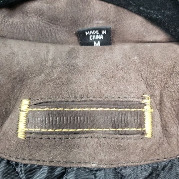 Vtg 100% Soft Leather Jacket Excelled Mens M Heavyweight Diamond Lined 46x26 - Picture 10 of 14